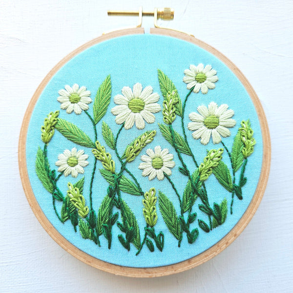 Daisy Field Embroidery Kit by Jessica Long