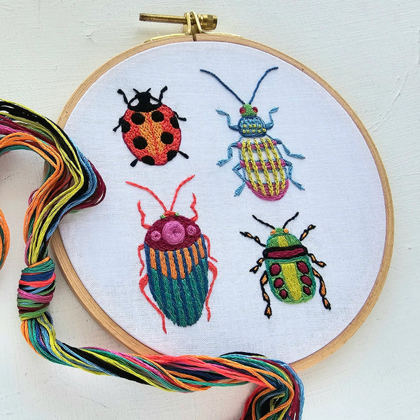 Beetle Collection Embroidery Kit by Jessica Long