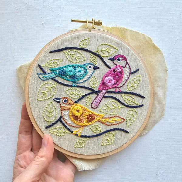 Birds of a Feather Embroidery Kit by Jessica Long