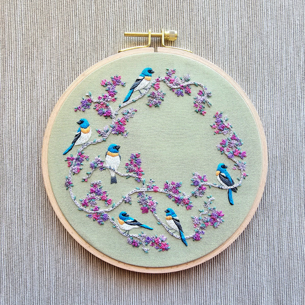 Birds & Blooms Embroidery Kit by Jessica Long