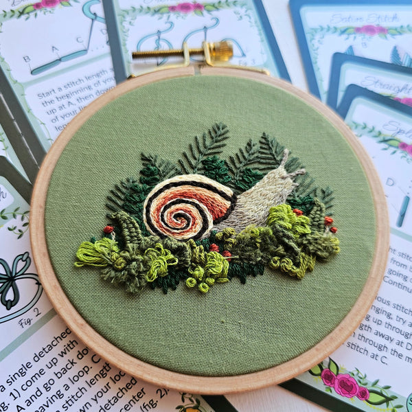 Magic Snail Embroidery Kit by Jessica Long