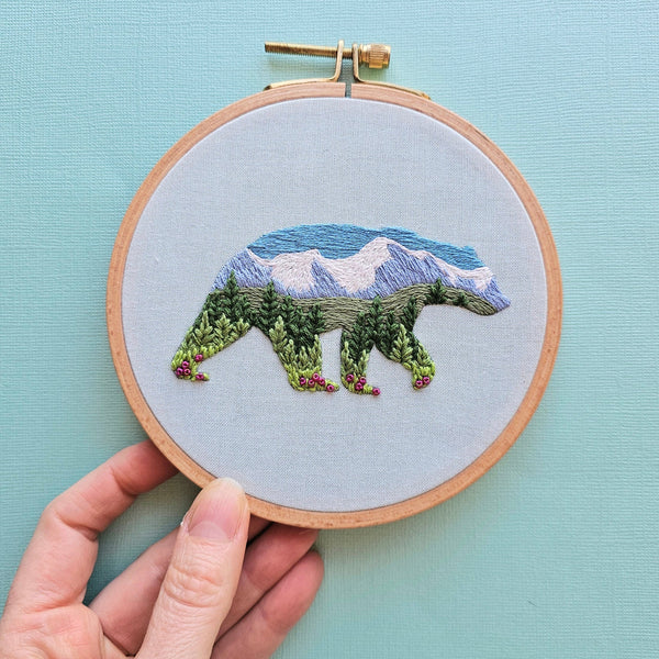 Mountain Bear Embroidery Kit by Jessica Long