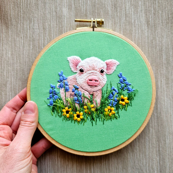 Posing Piglet Embroidery Kit by Jessica Long
