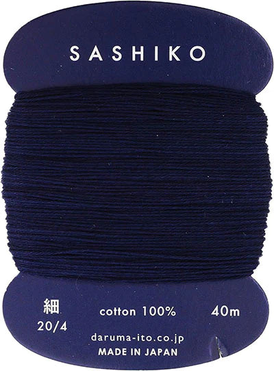 Sashiko Thin Thread 40m - Dark Indigo 216