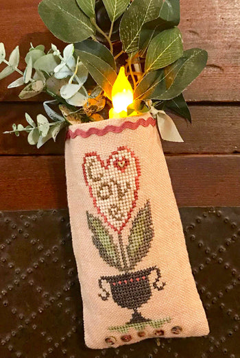 Country Spirits Collection "Love Flower" Hanging Pouch by Homespun Elegance