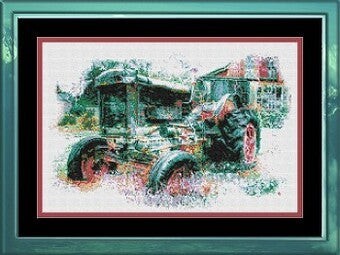 Old Green Tractor by Ronnie Rowe Designs