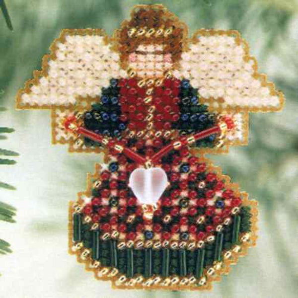 Joyful Angel - Mill Hill Winter Holiday Pins XI Beaded Cross Stitch Kit (H102)