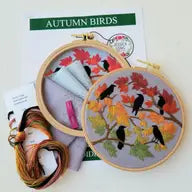 Autumn Birds Embroidery Kit by Jessica Long