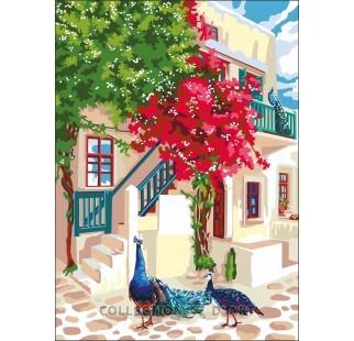 Peacocks - Tapestry Canvas by Collection D'Art 12994