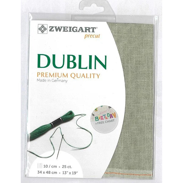 Zweigart Dublin Linen Pre-cut Pack 25count Natural (53)