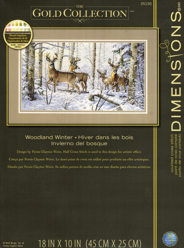 Woodland Winter Cross Stitch Kit 35130 Gold Collection by Dimensions