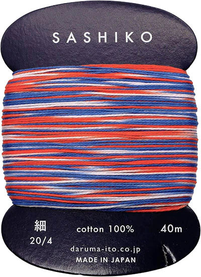 Sashiko Thread Thin Variegated 401 - Goldfish Scooping