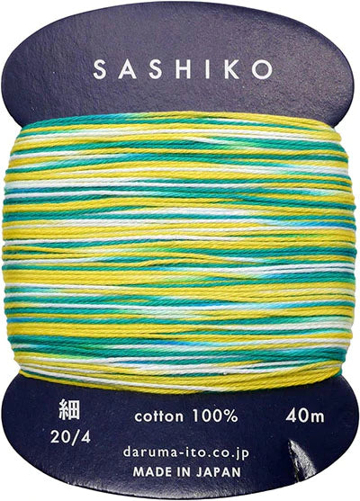 Sashiko Thread Thin Variegated - Shaved Ice 402