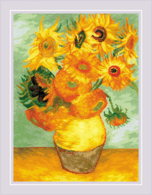Sunflowers after V. van Gogh's Painting Cross Stitch Kit by Riolis 2032