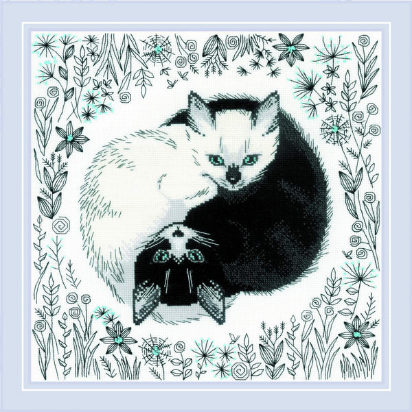Yin and Yang Blackwork and Cross Stitch Kit by Riolis 2150