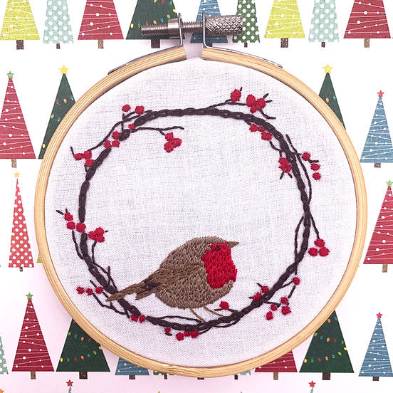 Robin - Mini Embroidery Kit by Cinnamon Stitching – Stitchers' Corner ...