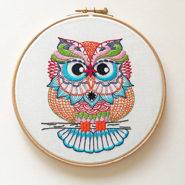 Owl Embroidery Kit by Cinnamon Stitching