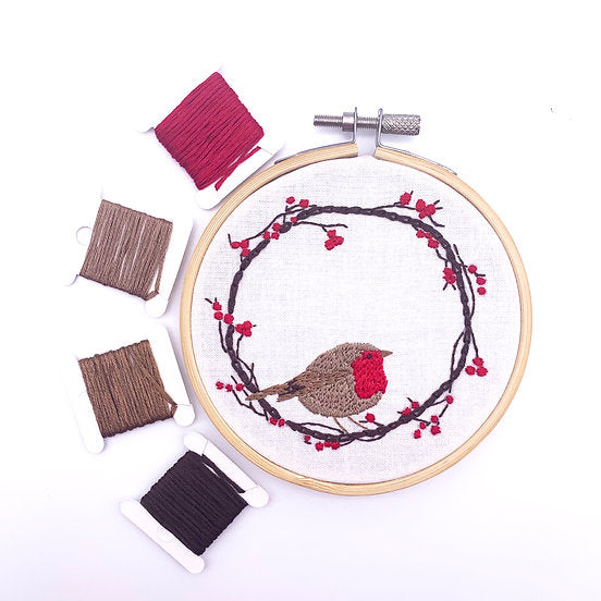 Robin - Mini Embroidery Kit by Cinnamon Stitching – Stitchers' Corner ...