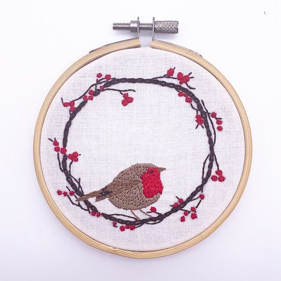 Robin - Mini Embroidery Kit by Cinnamon Stitching – Stitchers' Corner ...
