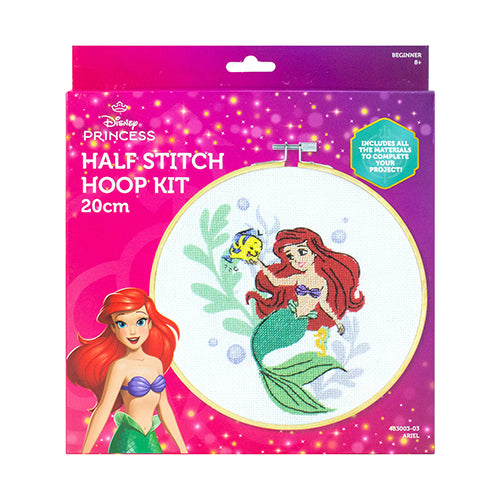 Disney Half Stitch 20cm Hoop Kit - Ariel 483003-03