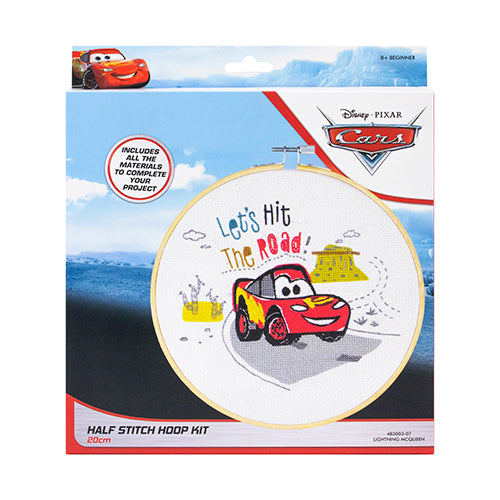 Disney Half Stitch 20cm Hoop Kit - Lighting McQueen 483003-07