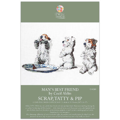 Man's Best Friend Scrap, Tatty & Pip CACS01 Cross Stitch Kit by My Cross Stitch