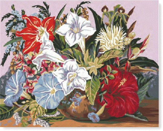 Tropical Posy -  Tapestry Canvas by Grafitec 11876