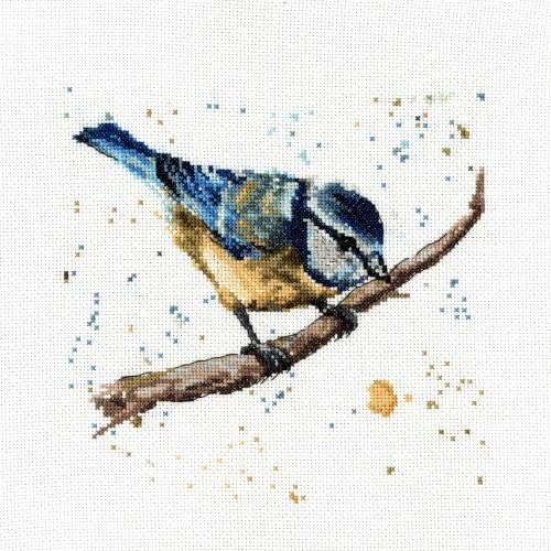 Betty The Bluetit - Bree Merryn Fine Art Cross Stitch Kit by My Cross Stitch BMCS09