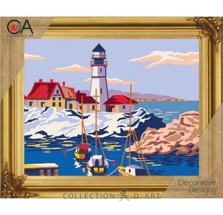 Lighthouse - Printed Tapestry Canvas Kit 6294K by Collection D'Art