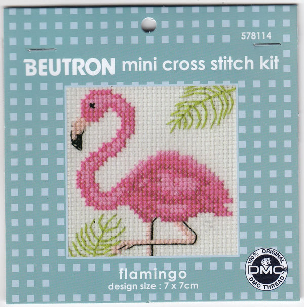 Flamingo Mini Cross Stitch Kit by Beutron 578114