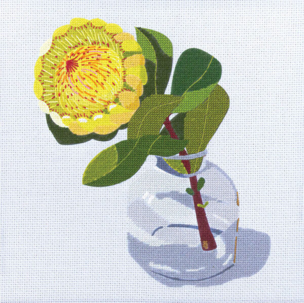 Green Protea Printed Half Stitch Kit 583107-NW.005 by Leuts