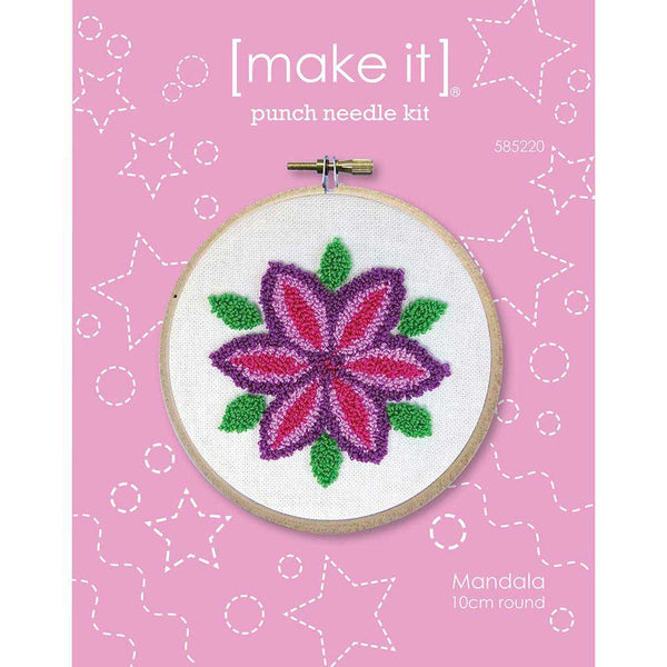 Mandala Round Punch Needle Kit by Make It