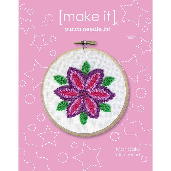 Mandala Round Punch Needle Kit by Make It 585220