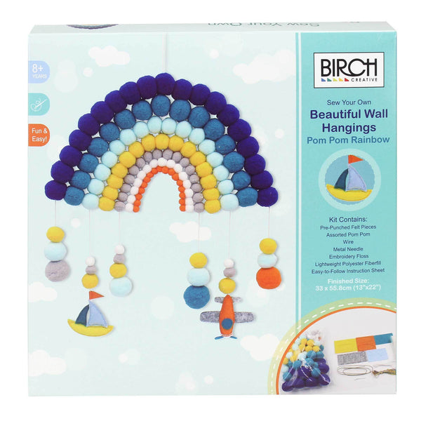 Pom Pom Rainbow Wall Hanging Kit by Birch 585235