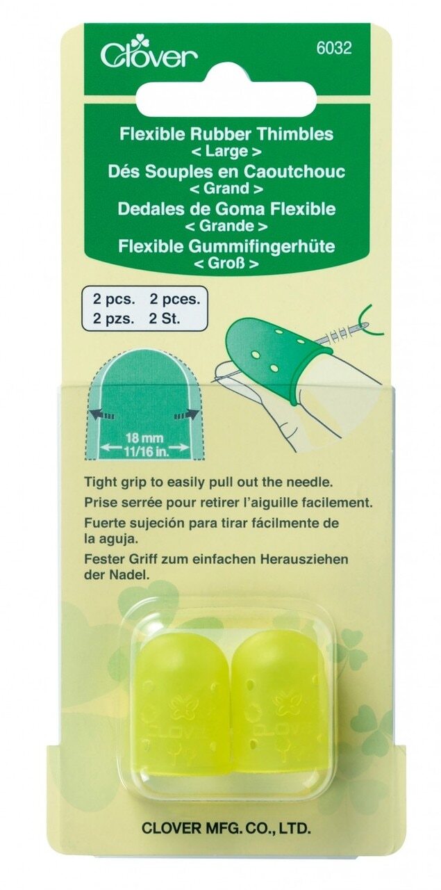 Clover Flexible Rubber Thimbles (Large) – Stitchers' Corner Australia