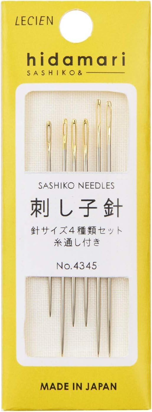 Hidamari Sashiko Needles 6 pack with Threader by Cosmo