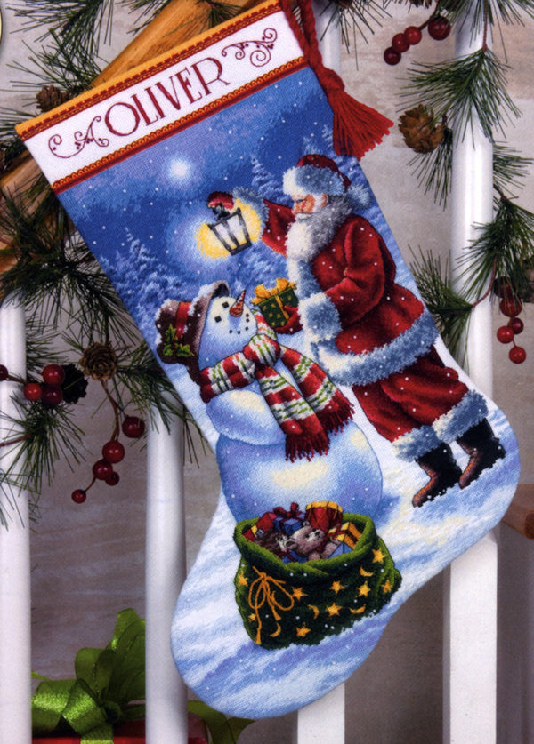 Holiday Glow Stocking Cross Stitch Kit 70-08952 Gold Collection by Dimensions