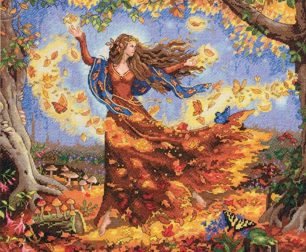 Fall Fairy Cross Stitch Kit 70-35262 Gold Collection by Dimensions