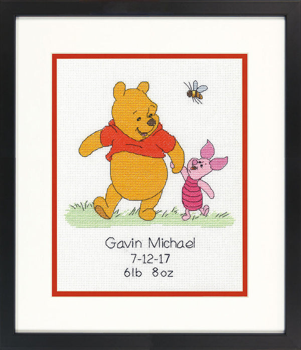 Winnie the Pooh Disney Birth Record Cross Stitch Kit 70-35357 by Dimensions