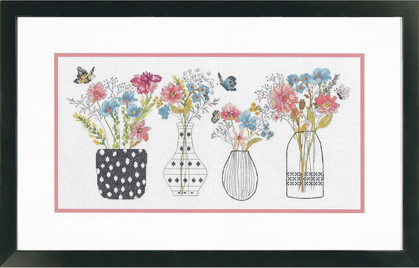 Wildflower Vases Cross Stitch Kit 70-35431 by Dimensions