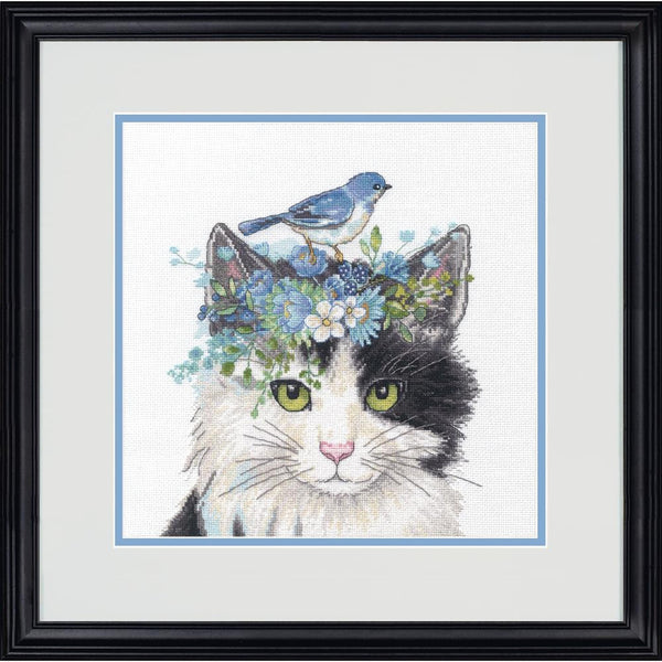 Floral Crown Cat Cross Stitch Kit 70-35433 by Dimensions
