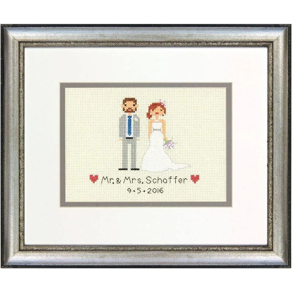 Bride & Groom Wedding Record Cross Stitch Kit by Dimensions 70-65160