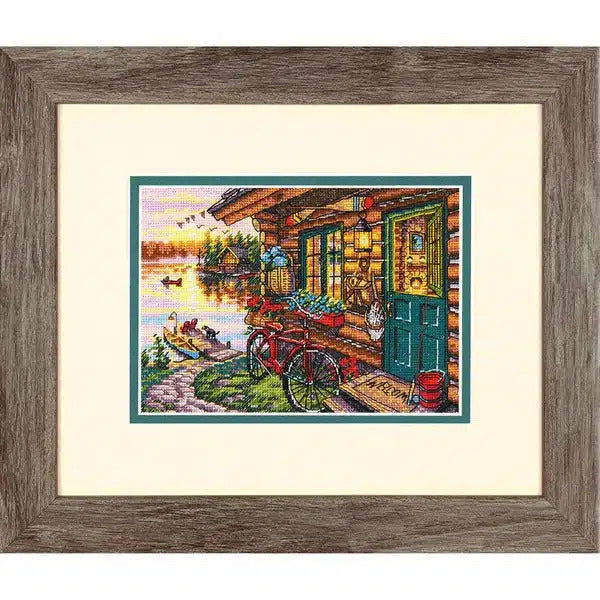 Cabin View - Dimensions Gold Collection Petites Cross Stitch Kit 70-65161
