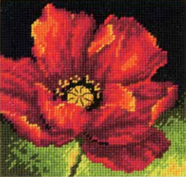 Red Poppy Needlepoint Kit 71-07246 by Dimensions