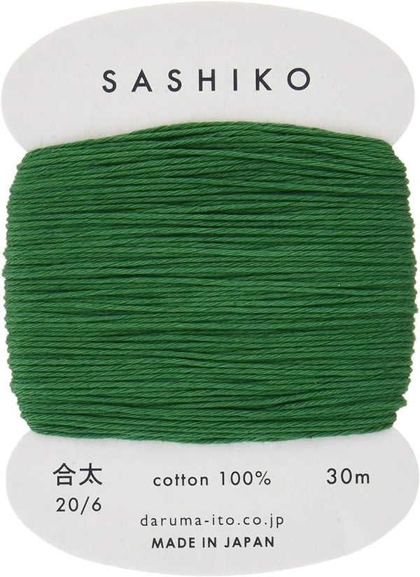 Sashiko Thick Thread 30m - Green 208
