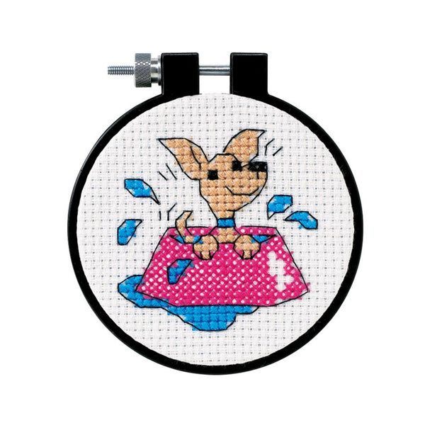 Perky Puppy Cross Stitch Kit 73039 by Dimensions