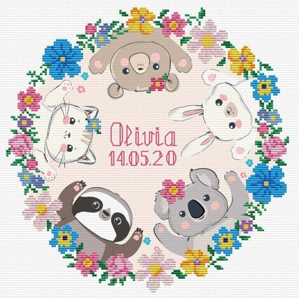 Sweet Baby Birth Sampler - No Count Cross Stitch Kit by Ladybird 650.038