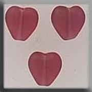 Mill Hill - Glass Treasures - 12273 Channeled Heart Matte Fuchsia