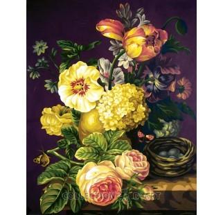 Bouquet - Tapestry Canvas by Collection D'Art 11584W