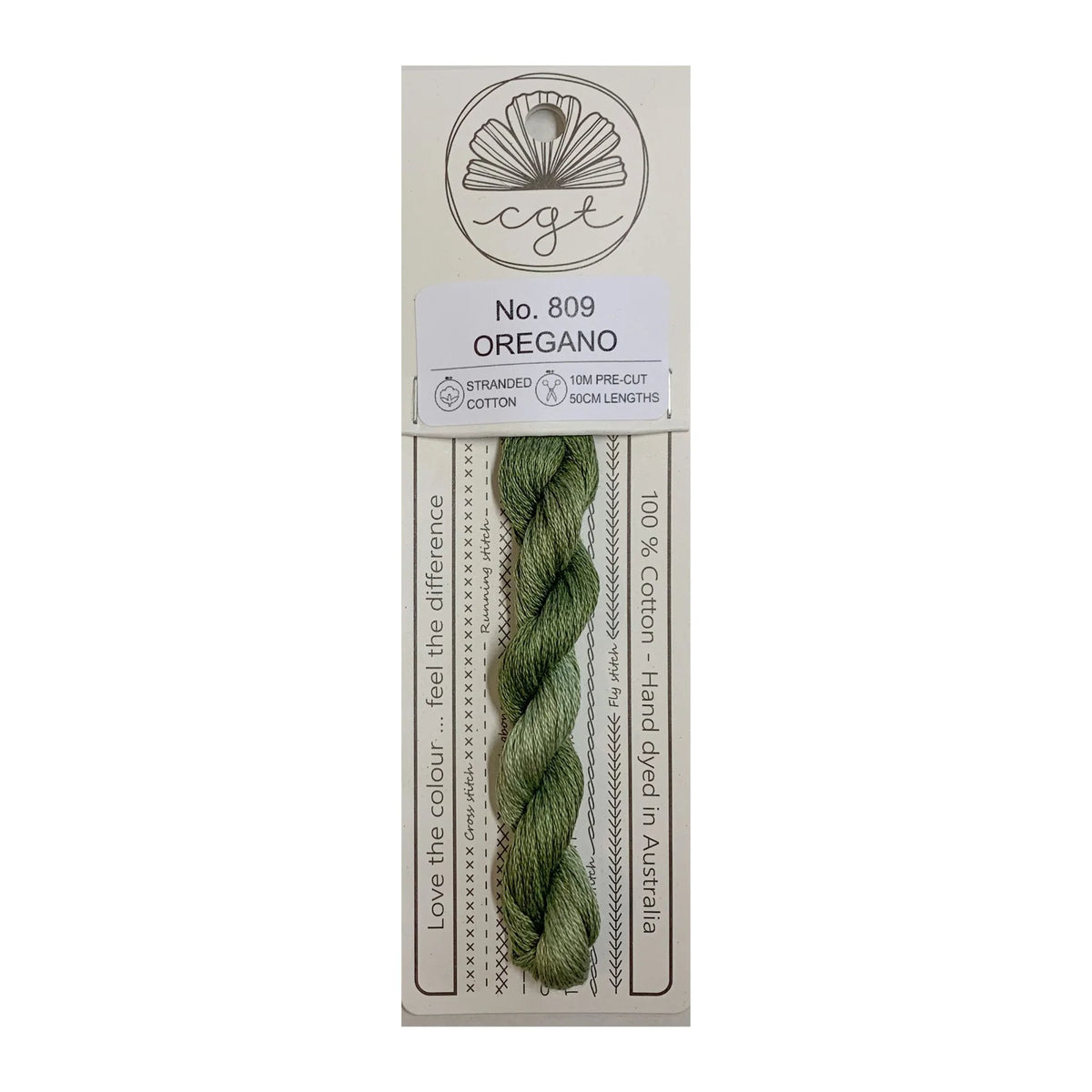Cosmo Stranded Thread 718 Cottage Garden Threads Stranded Oregano 809 – Stitchers' Corner Australia